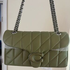 NWT Coach Tabby Shoulder Bag 26 With Quilting CP147 Moss Green